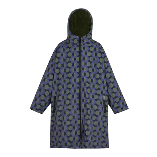 Regatta Childrens/Kids Orla Kiely Spotted Changing Robe (Blue/Dark Olive) - Image 1