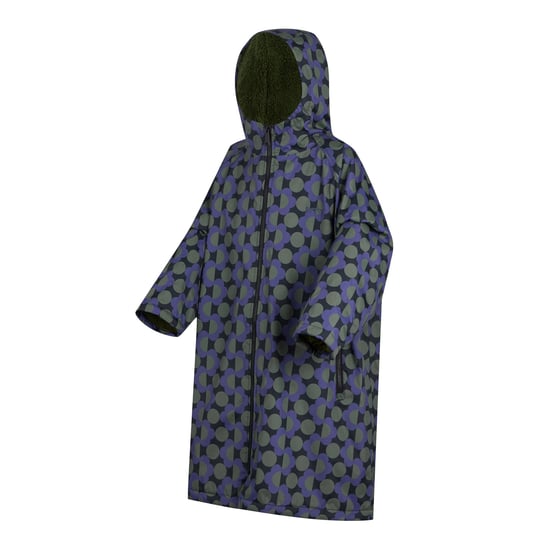 Regatta Childrens/Kids Orla Kiely Spotted Changing Robe (Blue/Dark Olive) - Image 3
