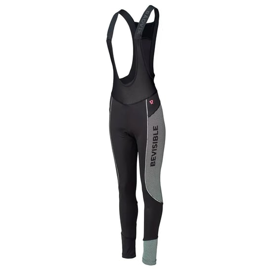 Radvik Dames/Dames Bib Tights (Zwart/Zilver) - Image 3