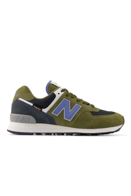 NEW BALANCE 574 TRAINER KHAKI/FAIRWEATHER BLUE - Image 1