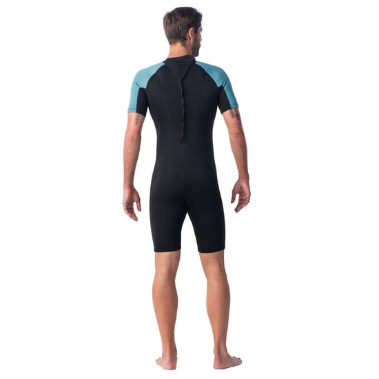 Aquawave Heren Surfi Neopreen Wetsuit (Zwart/Teal) - Image 4