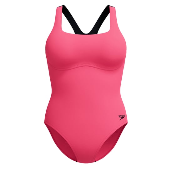Speedo Dames/Dames Flex Tailleband Eèn Stuk Zwempak (Donkerroze) - Image 1
