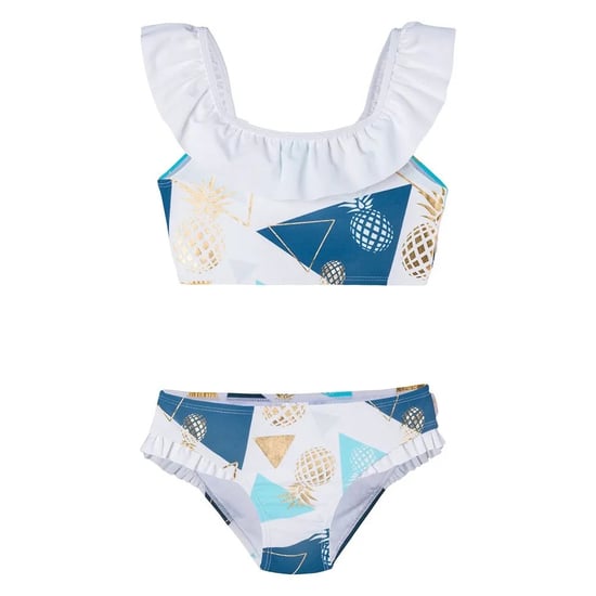 Aquawave Meisjes Charlotte Ananas Tweedelig Zwempak (Wit/blauw) - Image 1
