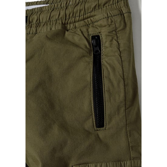 Minoti Jongens Bedrukte Cargo Broek met Ritszak (Khaki) - Image 5