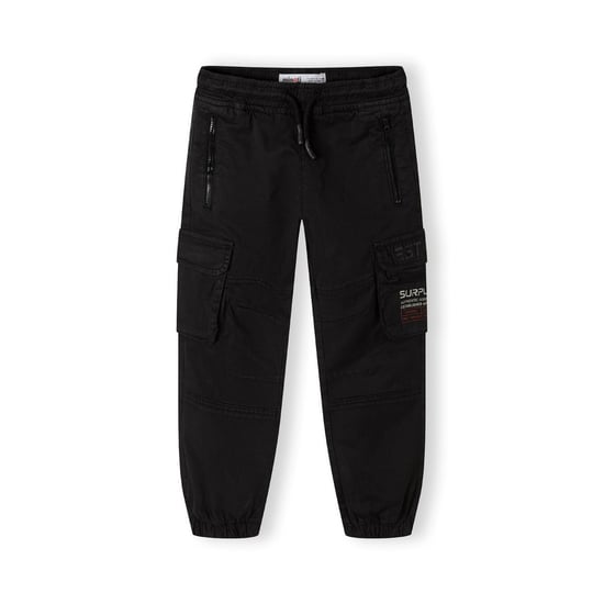 Minoti Jongens Bedrukte Cargo Broek met Ritszak (Zwart) - Image 2