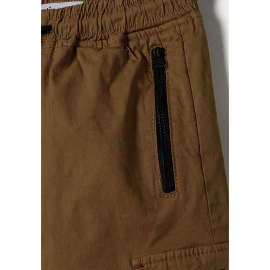 Minoti Jongens Bedrukte Cargo Broek met Ritszak (Beige) - Image 5