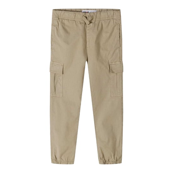 Minoti Jongens Woven Patch Elastische Taille Cargo Broek (Beige) - Image 1