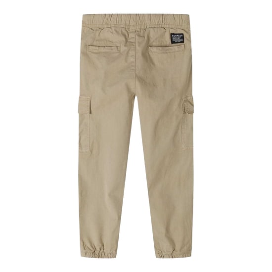 Minoti Jongens Woven Patch Elastische Taille Cargo Broek (Beige) - Image 2