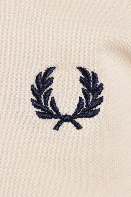 FRED PERRY TWIN TIPPED POLO ECRU/DUSKY BLUE/FRENCH NAVY - Image 3