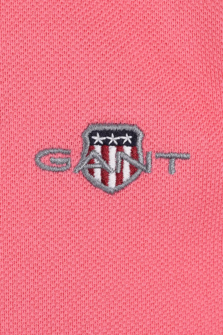 GANT REG SHIELD SS PIQUE POLO SHIRT ROSE PINK - Image 3