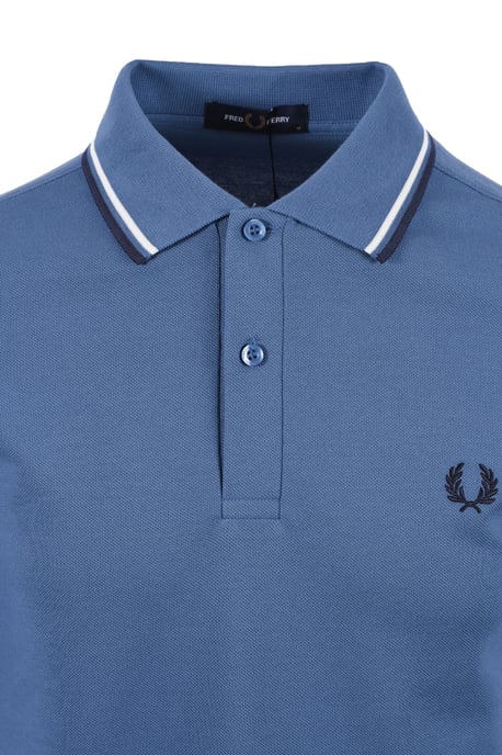 FRED PERRY TWIN TIPPED POLO ACE BLUE/WHITE/TENNIS BLUE - Image 2