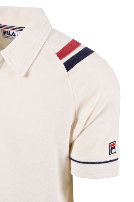 FILA MASSIMO TERRY POLO GARDENIA/GARNET/FILA NAVY - Image 3
