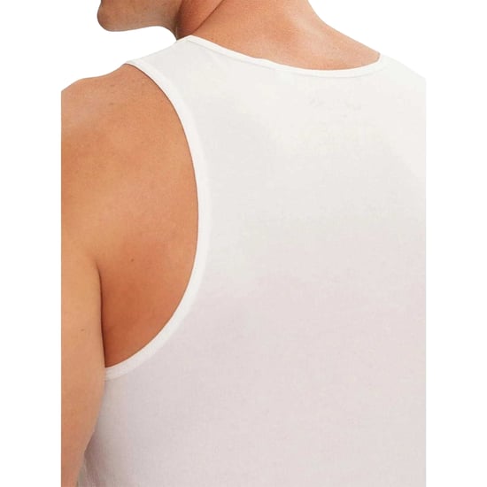 Guess Heren Logo Racerback Tanktop (Optisch Wit) - Image 4