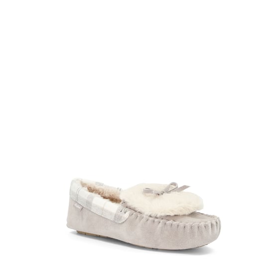 Barbour Ladies Ladies Darcie1 - Tartan-Trim Suede Slippers - Image 2