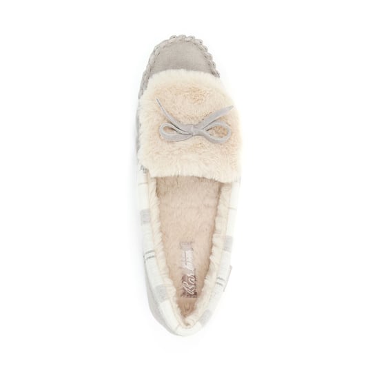 Barbour Ladies Ladies Darcie1 - Tartan-Trim Suede Slippers - Image 3