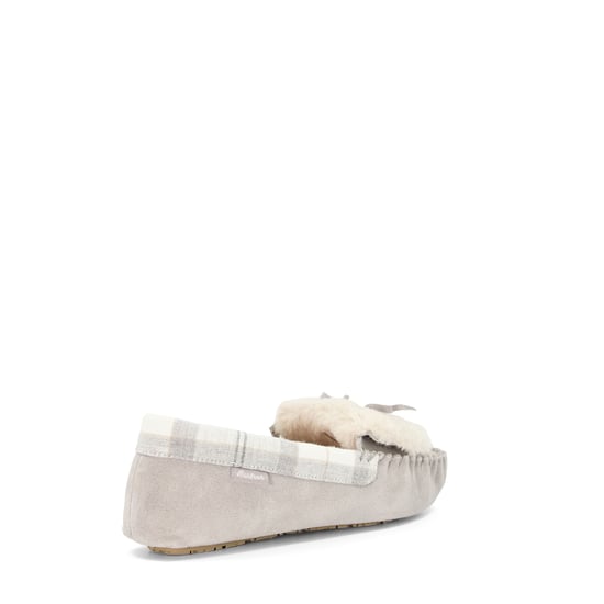 Barbour Ladies Ladies Darcie1 - Tartan-Trim Suede Slippers - Image 4