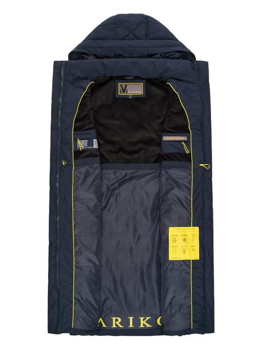Marikoo lange gewatteerde damesbodywarmer met capuchon – Narikaa - Image 5