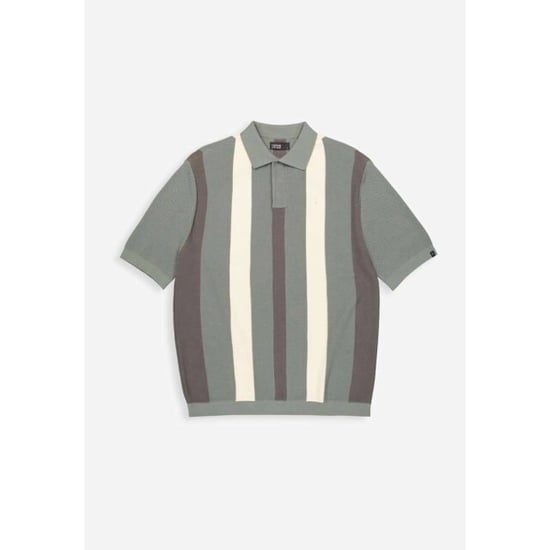Butcher of Blue Delvin knit stripe polo jade green - Image 3