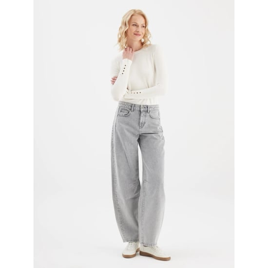Cup of Joe Mid waist balloon jeans; %100 co; 317 grey denim - Image 2