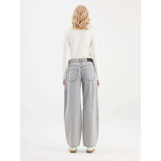 Cup of Joe Mid waist balloon jeans; %100 co; 317 grey denim - Image 4