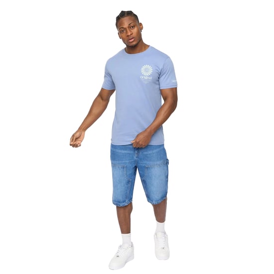 Crosshatch Heren Teleman Denim Shorts (Mid Wash) - Image 4