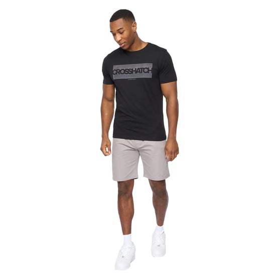 Crosshatch Heren Blansmoore Elastische Taille Shorts (Grijs) - Image 4
