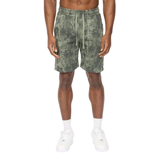 Crosshatch Heren Bardon Camo Cargo Shorts (Olijfgroen Camo) - Image 1
