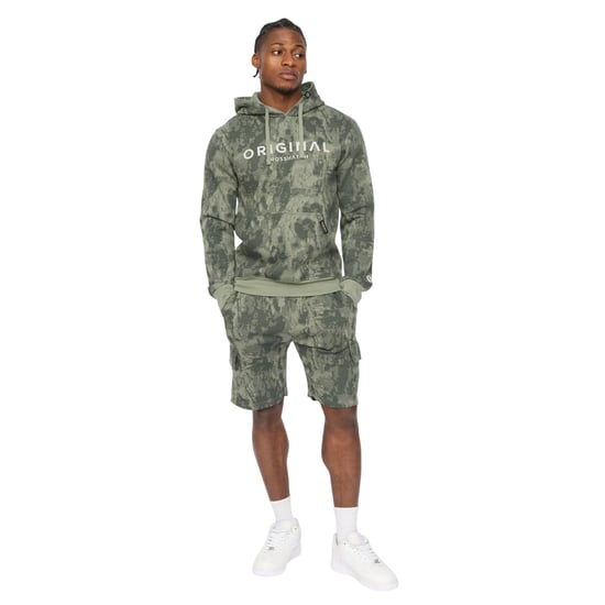 Crosshatch Heren Bardon Camo Cargo Shorts (Olijfgroen Camo) - Image 3
