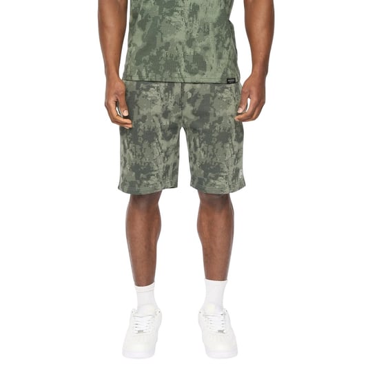 Crosshatch Heren Bardon Camo Sweatshorts (Olijfgroen Camo) - Image 1