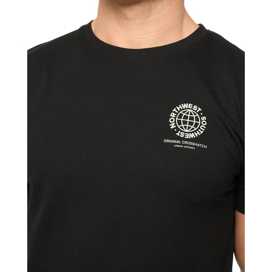Crosshatch Heren Chittingtons T-Shirt (Zwart) - Image 3