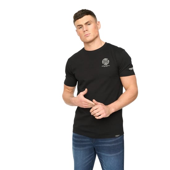 Crosshatch Heren Chittingtons T-Shirt (Zwart) - Image 4