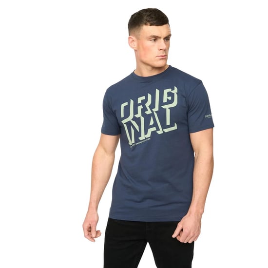 Crosshatch Mannen Protrax Katoenen T-Shirt (Marineblauw) - Image 1