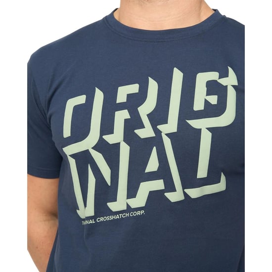 Crosshatch Mannen Protrax Katoenen T-Shirt (Marineblauw) - Image 3