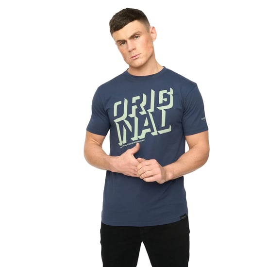 Crosshatch Mannen Protrax Katoenen T-Shirt (Marineblauw) - Image 4