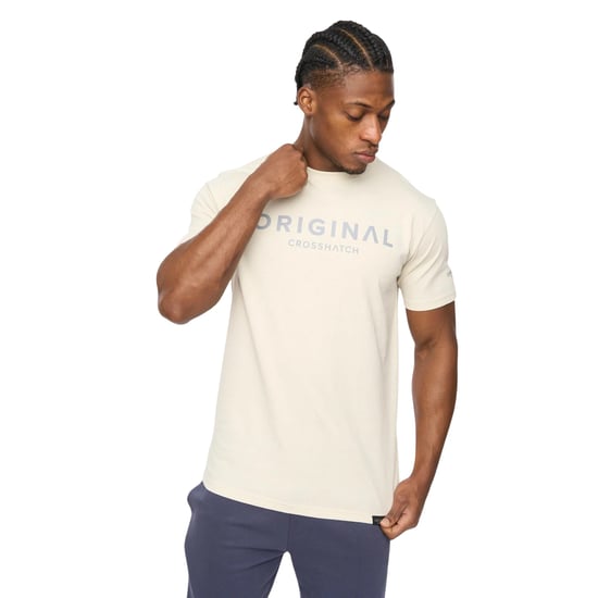 Crosshatch Mens Bardon Cotton T-Shirt (Neutral) - Image 3
