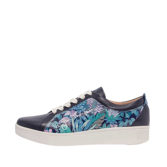 Fit Flop Dames Jim Thompson Leren Sneakers (Blauw) - Image 2