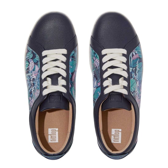 Fit Flop Dames Jim Thompson Leren Sneakers (Blauw) - Image 3