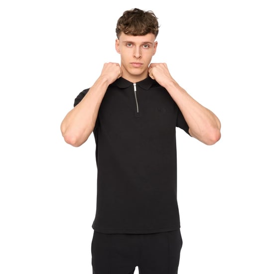 Duck and Cover Heren Sherborn Katoenen Poloshirt (Zwart) - Image 4