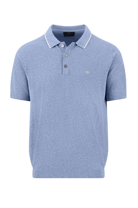 FYNCH-HATTON KNITTED POLO SHIRT NEW BREEZE - Image 1