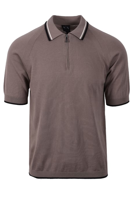 ARMANI EXCHANGE KNITTED POLO SHIRT DRIFTWOOD - Image 1