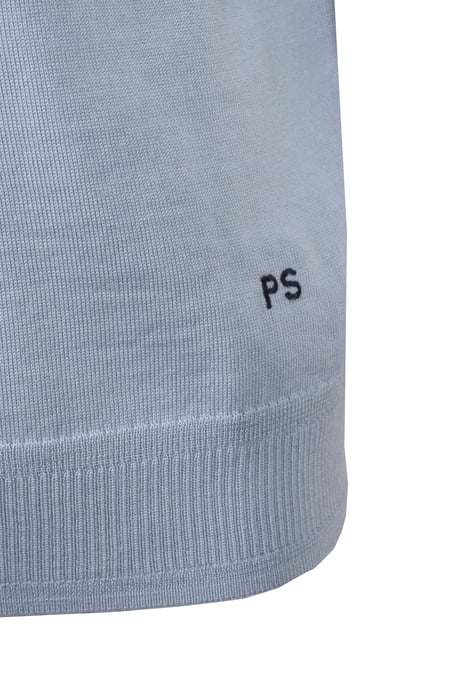 PAUL SMITH MERINO SWEATER SS POLO BLUE - Image 3