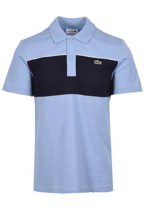 LACOSTE COLOUR BLOCK POLO SHIRT BLUE/NAVY - Image 1