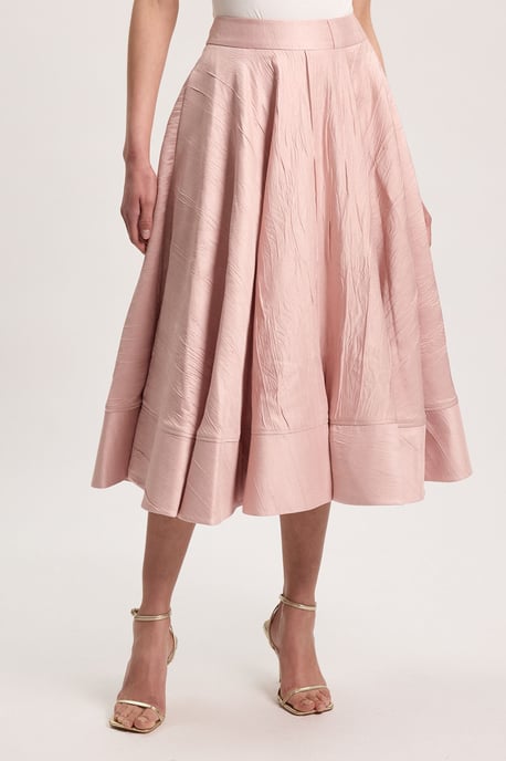 Textured Tailored Twill Full Skirt - Image 2