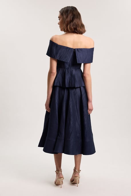 Textured Tailored Twill Full Skirt - Image 3