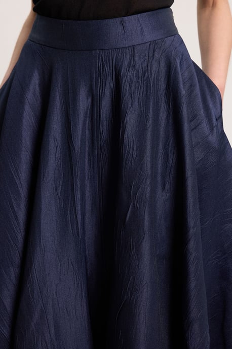 Textured Tailored Twill Full Skirt - Image 4
