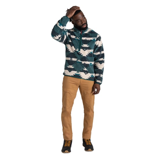Craghoppers Heren Tatton II Half Zip Fleece Top (Donker Viridiaan) - Image 3