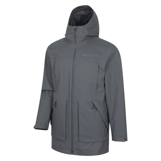 Mountain Warehouse Mens Harbour Waterproof Jacket (Grey) - Image 3