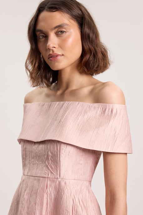 Textured Tailored Twill Bandeau Top - Image 2