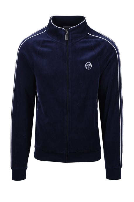 SERGIO TACCHINI TASSO VELOUR TRACK TOP MARITIME BLUE/WHITE - Image 1