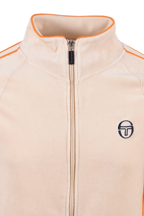 SERGIO TACCHINI TASSO VELOUR TRACK TOP SANDSHELL/ORANGE PEPPER - Image 2